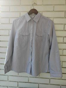 Classic purple Striped Button-Down Shirt