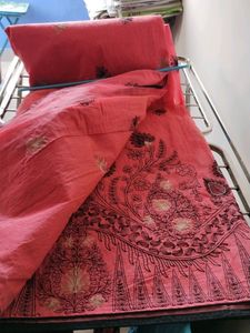 Cotton Silk Embroidery Saree