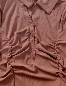 ⋆𐙚 ̊.Gathered placket blouse 🗝️✨