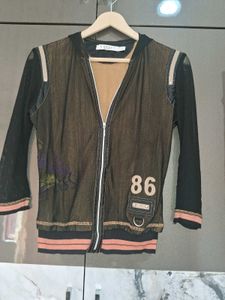 Unique Zip-Up Hoodie with Graphic Detail