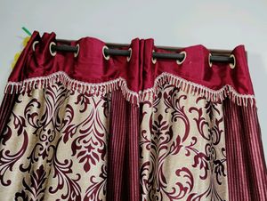 Door Curtains-4  Dark Red Like maroon