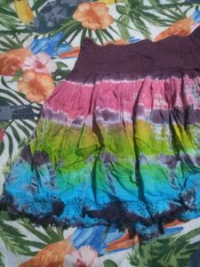 Bohemian Tie-Dye Mini Skirt