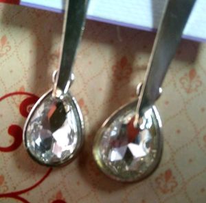 Trendy Silver Dangling Party Wear Earrings ....