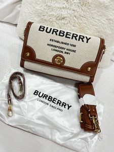 Burberry Canvas & Leather Shoulder Bag
