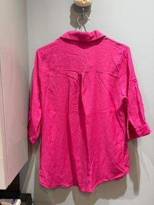 Vibrant Pink Button-Up Shirt