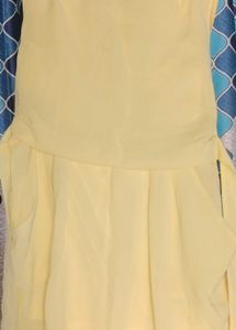 Women's Yellow Frock with pockets
