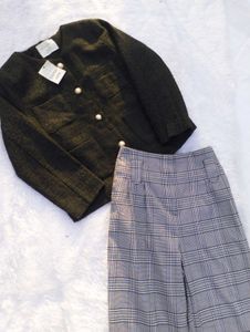 ⭐Free Delivery Checked Blazer &amp; Pants Set⭐