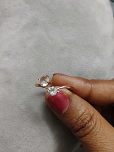 Rose Gold Double Stone Ring