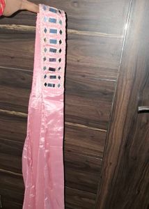 Pink Mirror Work Kurta with Palazzo Pants