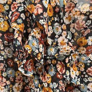 Zara Floral Ruffle Blouse