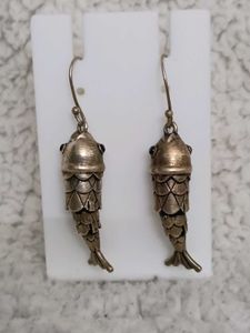 Unique Fish Design Dangle Earrings