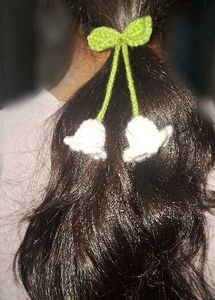 Handmade Crochet Lily Flower Hair Clip