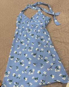 Mini blue dress