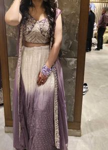 Designer Ombre Embroidered lehenga set