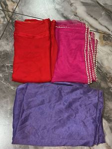 Vibrant Red & Pink, Purple dupatas