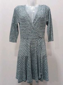 Stylish Striped V-Neck Dress