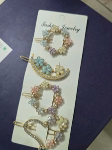 Cute Floral Hair Clips Set