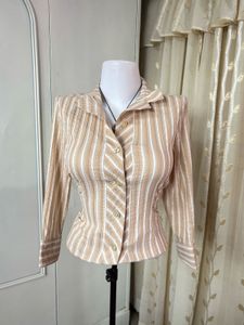 Striped Button-Up Blouse