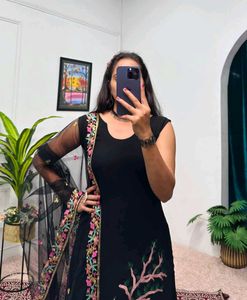 New Festive Kurti Outfit in Black Colour