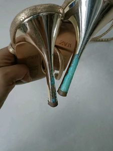 ZARA golden heels