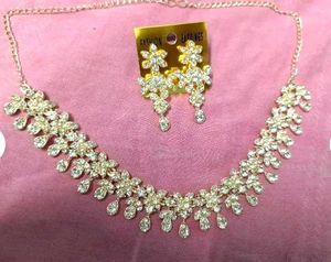 Austrian Diamond Rose Gold Plated Choker..