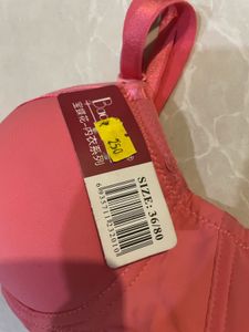 Pink Padded Bra with Bow Detail