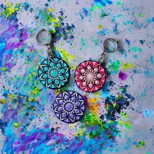 Dot Mandala Keychains . Colours Can Be Customized