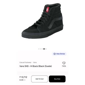 Vans SK8-Hi Black Suede Sneakers