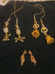 2 Pair Latkan And 1pair Earing