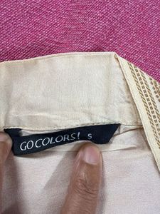 Elegant Cream Kurta with Gold Trim