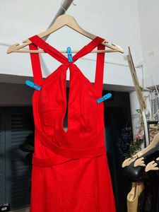 Red Halter Neck Dress