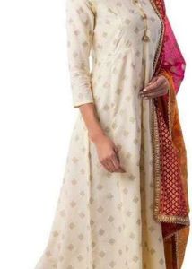 Elegant Cream Printed Kurta