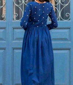 Royal Blue Embroidered Kurta Set