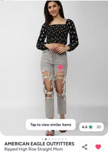 trendy distressed mom jeans