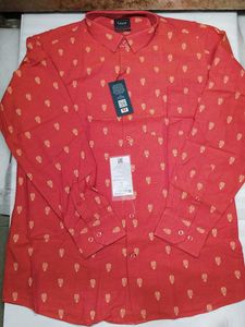 CAVALLO Men's Red Ethnic Kurta
