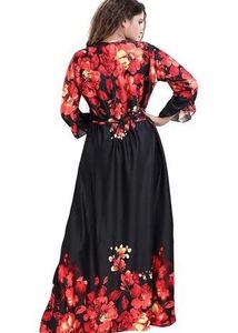 Elegant Floral Print Gown