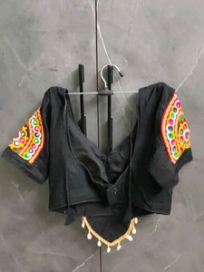 Embroidered Black Blouse