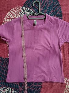 Ribbed Pink Crop Top