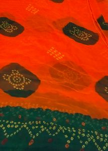 bandhni georgette saree
