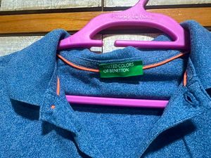 United colour of Benetton Blue Polo T-Shirt