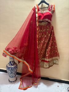 Red heavy Lehenga Choli Set