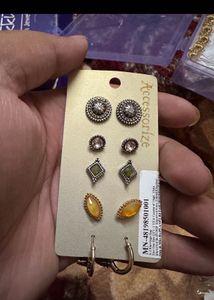 Charming Stud Earrings 5 Sets for Women sealed pac