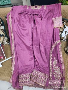 Elegant Purple Embroidered Suit Set
