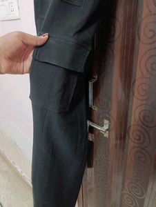 Stylish Black Cargo stretchable Pants