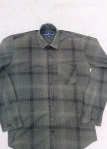 premium Olive Green Casual checked Shirt