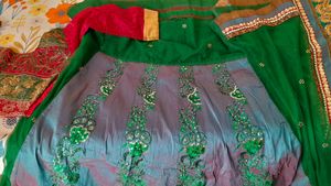 Designer Lehnga Saree With Stiched Blouse