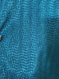 Teal Textured Short Sleeve Top