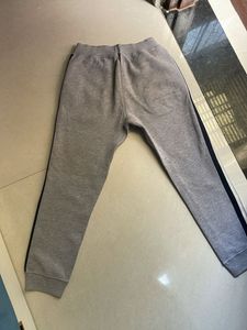 Gray Sweatpants with Side Stripes