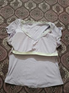 Lavender Lace Trim padded Top