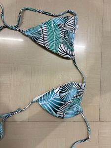 Tropical Leaf Print Bikini